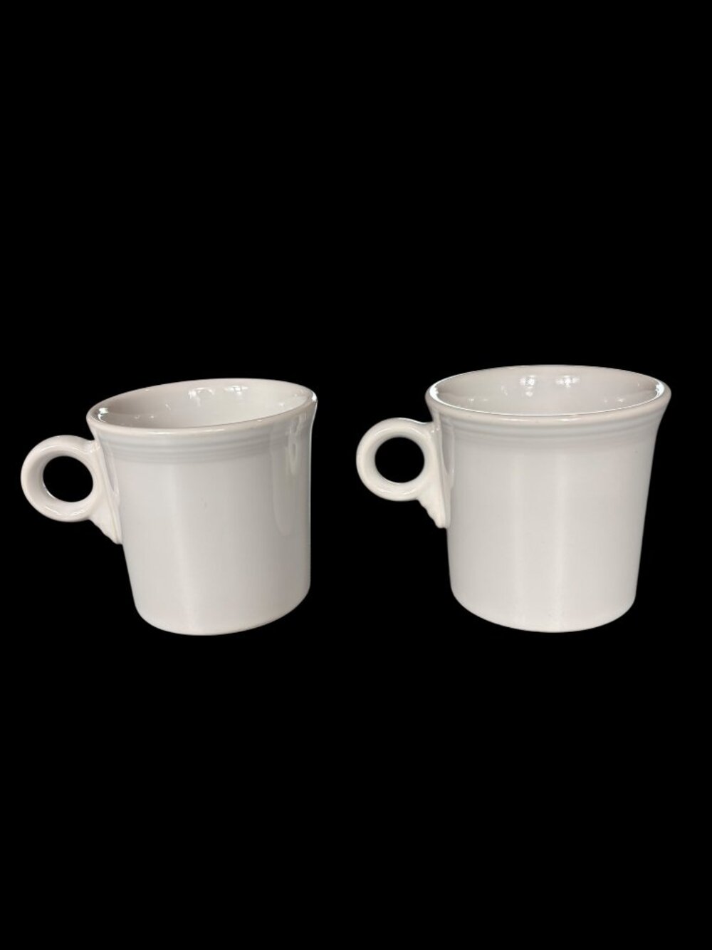 Fiesta White Java Coffee Mugs Set of 2 12 oz Homer Laughlin USA